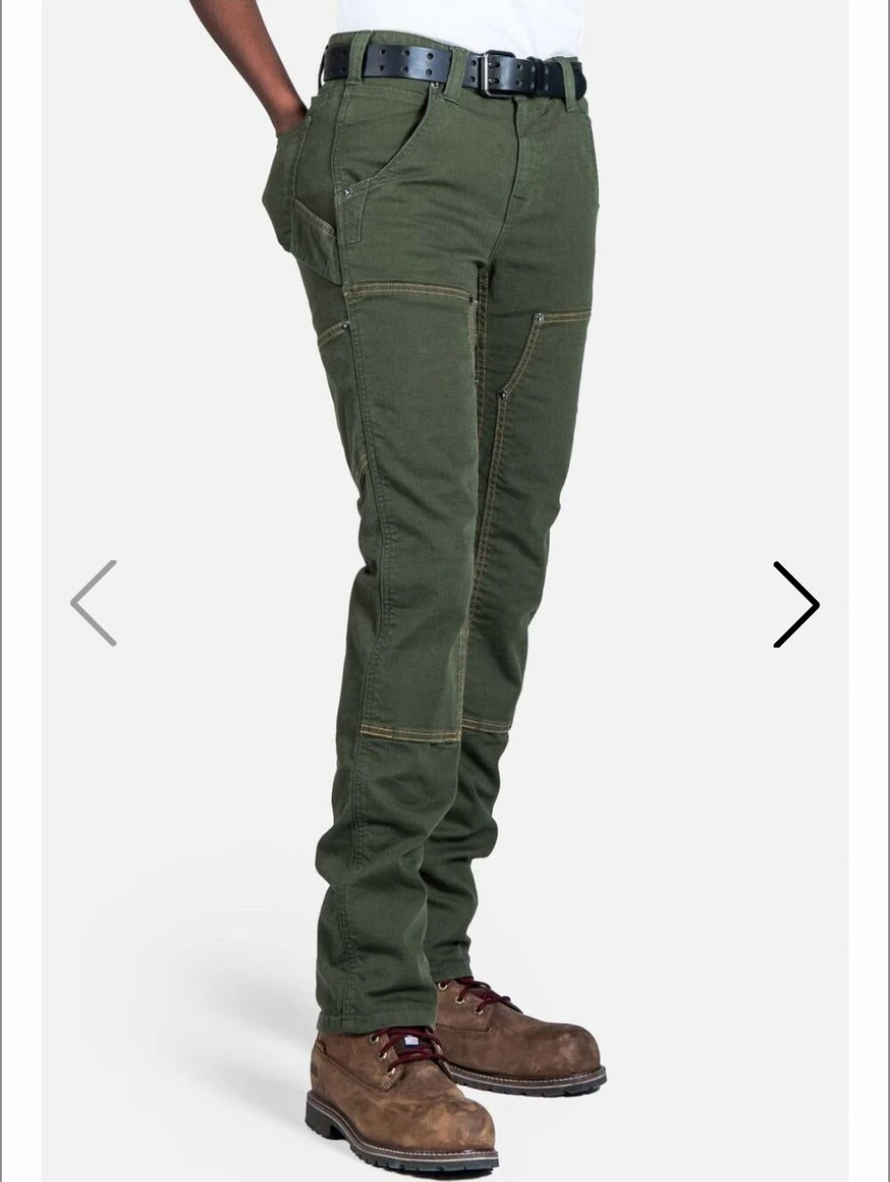 Dovetail Workwear Maven X Regular Fit Tapered Jeans Moss Green Canvas- 8X30"